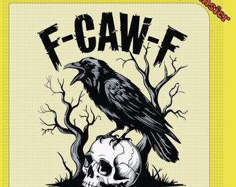 Gothic Crow DTF Transfer: Funny Bird Design, Ready To Press