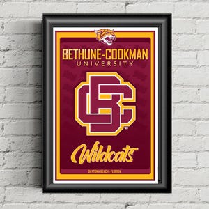 Bethune-Cookman University Digital Download Poster, HBCU Wall Art, Dorm Decor, Instant Download Art