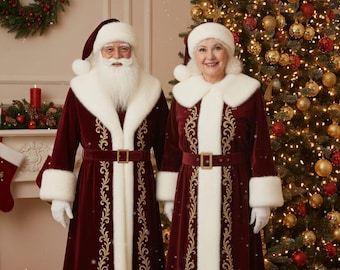 Ahititi Kerstman Kostuum voor Mannen – Luxe Professioneel Kerstman Pak voor Volwassenen – 11-delige Rode Outfit voor Heren – Kerst Kostuum voor Volwassenen