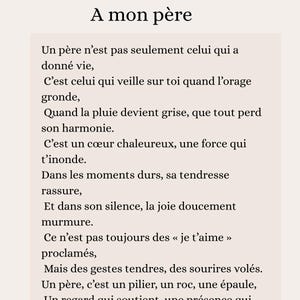 A mon père, fête des pères, carte papa, poème père, papa je t’aime, cadeau papa, imprimable, père, déclaration, mots doux,