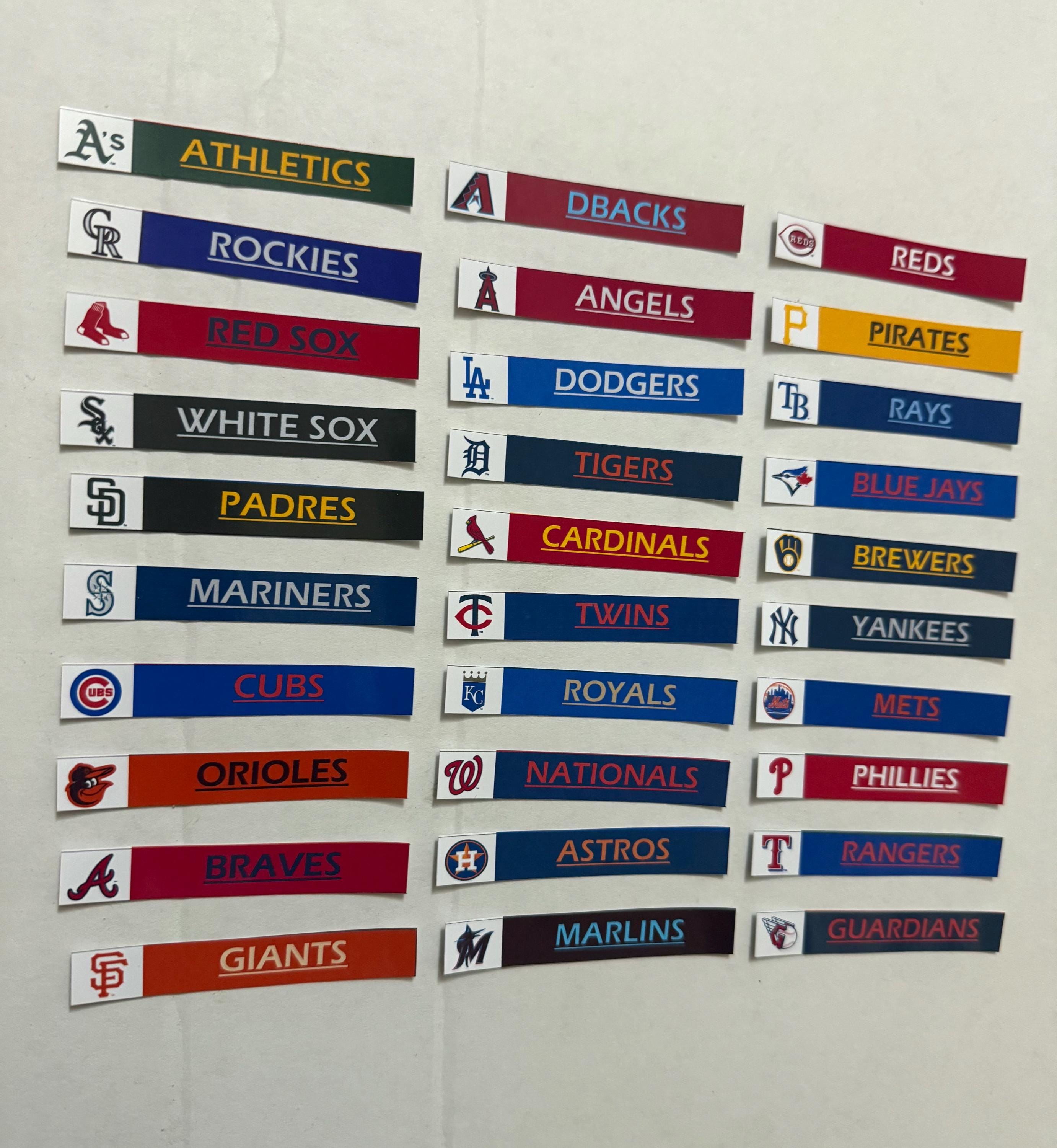 Mlb Patch Label MLB Team Color/name Sticker Labels for BCW Card Dividers - Labels Only ...