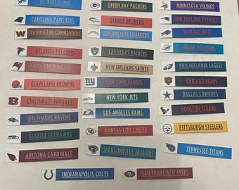 Nfl Label NFL Team Color Helmet Sticker Labels for BCW Card Dividers - Labels ...
