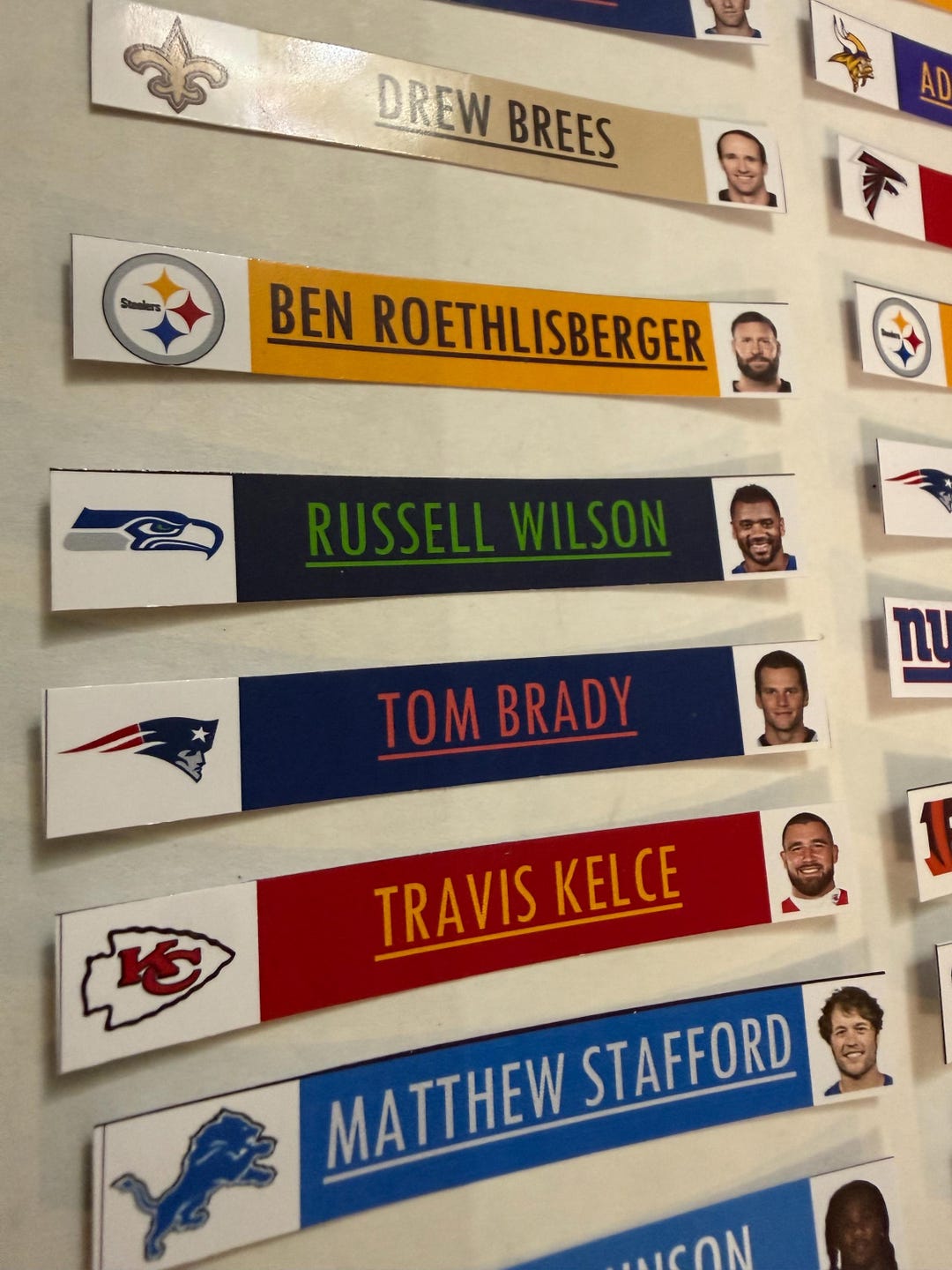 Nfl Label 30 NFL 2010’s Star Offensive Player Sticker Labels for BCW Card ...