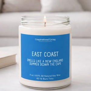 East Coast Candle – Cape Cod Inspired Summer Scent – “Down the Cape” New England Coastal Gift For Beach Lovers