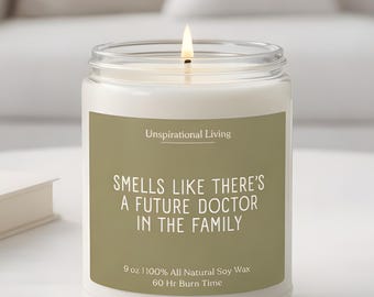 Medical Student Gift – Future Doctor Candle – Med School Graduation Candle