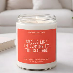 I'm Coming to the Cottage Candle - Heated Hockey Rivalry Gift For Fans - Hockey Romance Inspired