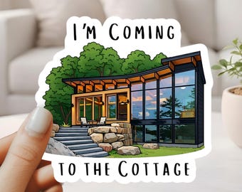 I’m Coming to the Cottage Sticker – Heated Hockey Romance Inspired Vinyl Decal – BookTok Fandom Sticker For Water Bottle, Laptop or Car