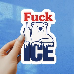 Fuck ICE Sticker - Abolish ICE Decal For Laptop, Water Bottle, Car