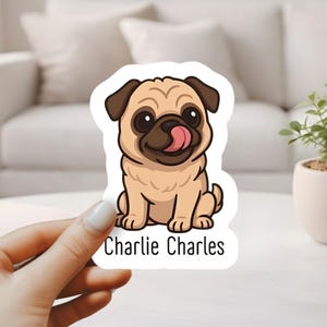 Custom Dog Sticker From Photo – Personalized Cartoon Dog Decal - Hand Drawn Gift Stickers For Canine Lovers
