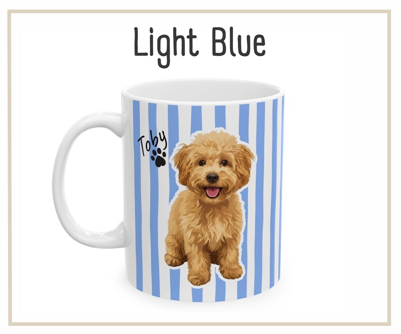 Custom Dog Mug in Blue