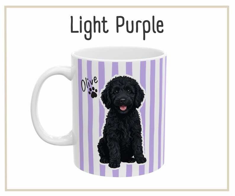 Custom Dog Mug in Purple
