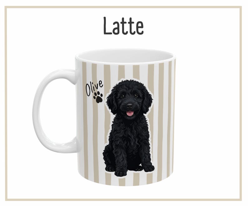Custom Dog Mug in Latte