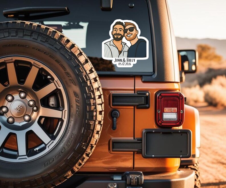 Custom Gay Couple Stickers For Car DEcal