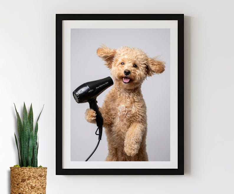 Custom Bathroom Pet Portrait Hair Dryer