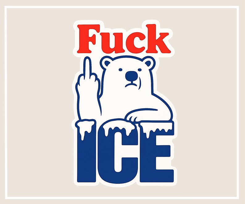 Middle Finger to ICE Decal