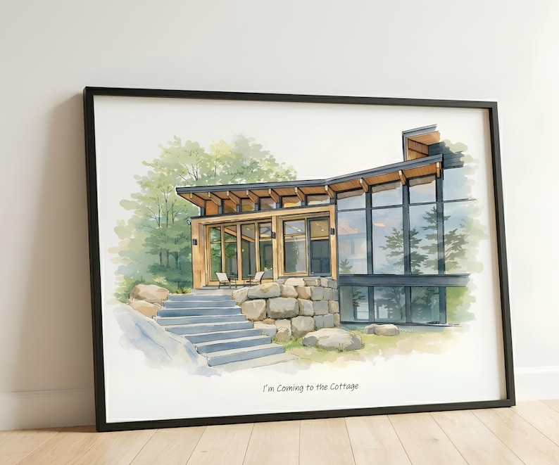 'Coming to the Cottage' Watercolor Print Set - Heated Rivalry gift