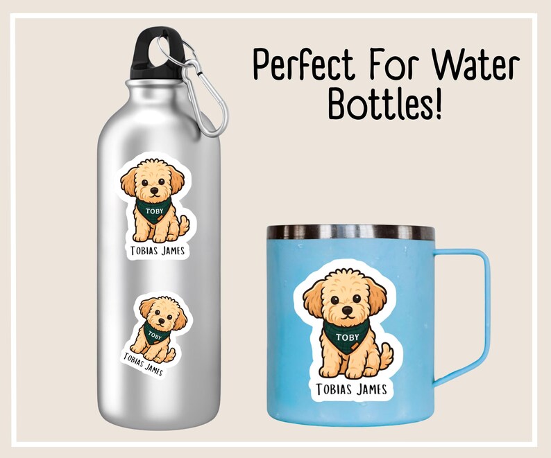 Custom Dog Stickers For Water Bottle