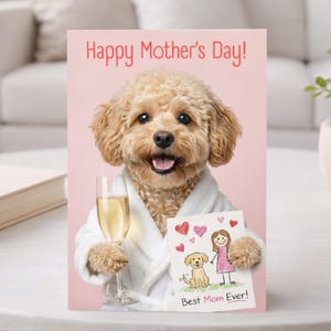 Custom Dog Mother's Day Card – Personalized Pet Photo Dog Mom Card - 5x7 Digital Download