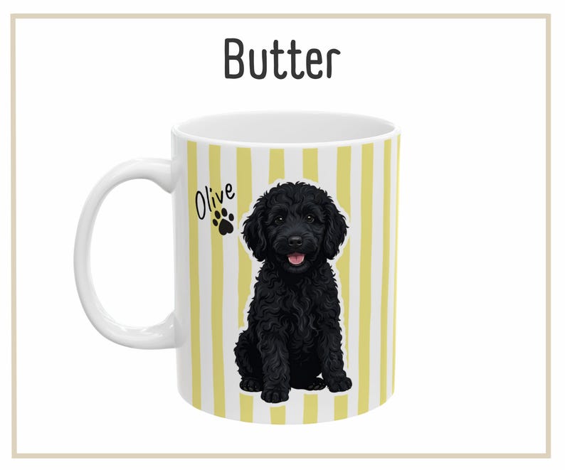 Custom Dog Mug in Yellow