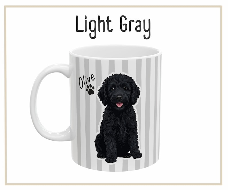 Custom Dog Mug in Gray