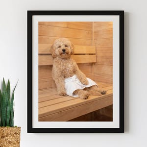 Custom Bathroom Pet Portrait Sauna