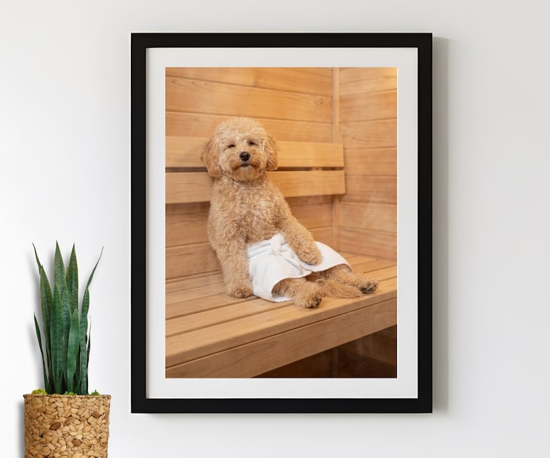 Custom Bathroom Pet Portrait Sauna