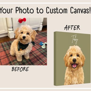 Photo to Canvas Dog Wall Art