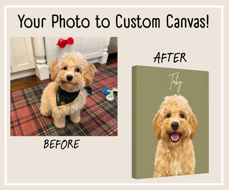 Photo to Canvas Dog Wall Art