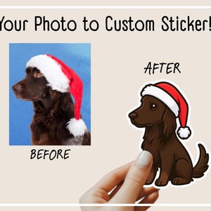 Photo to Hand Drawn Dog Sticker