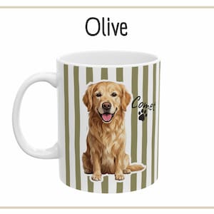 Custom Dog Mug in Olive