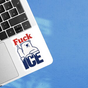 Fuck ICE Sticker For Laptop
