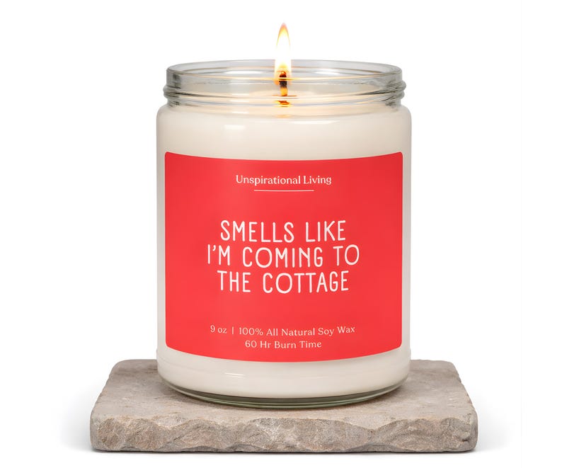 I'm Coming to the Cottage Candle - Heated Hockey Rivalry Gift For Fans - Hockey Romance Inspired - Smells Like