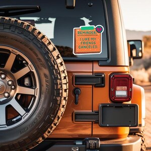 I Like My Friends Canceled Sticker - TS12 Decal For Your Showgirl Life - I Like My Friends Canceled Glitter Effect Decal in Orange & Green