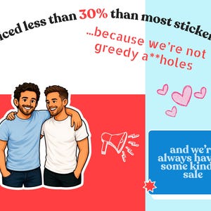Gay couple sticker pricing