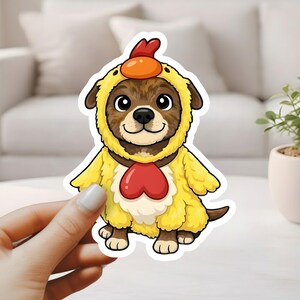 Custom Dog Sticker From Photo – Personalized Cartoon Dog Decal - Hand Drawn Gift Stickers For Canine Lovers