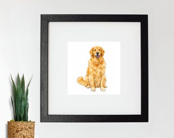 Mini Custom Watercolor Dog Portrait – Tiny Pet Painting from Photo – Personalized Miniature Dog Art Print