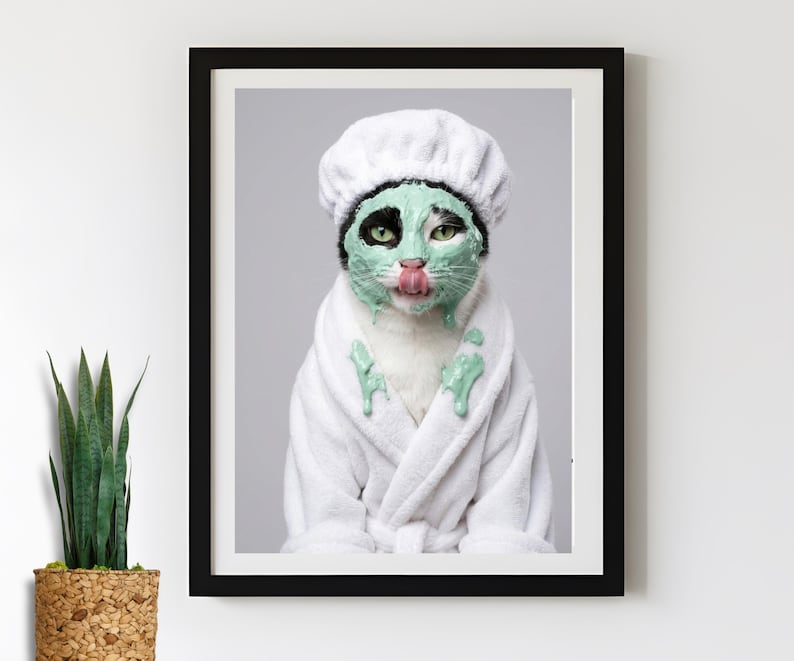 Custom Bathroom Pet Portrait Mud Mask