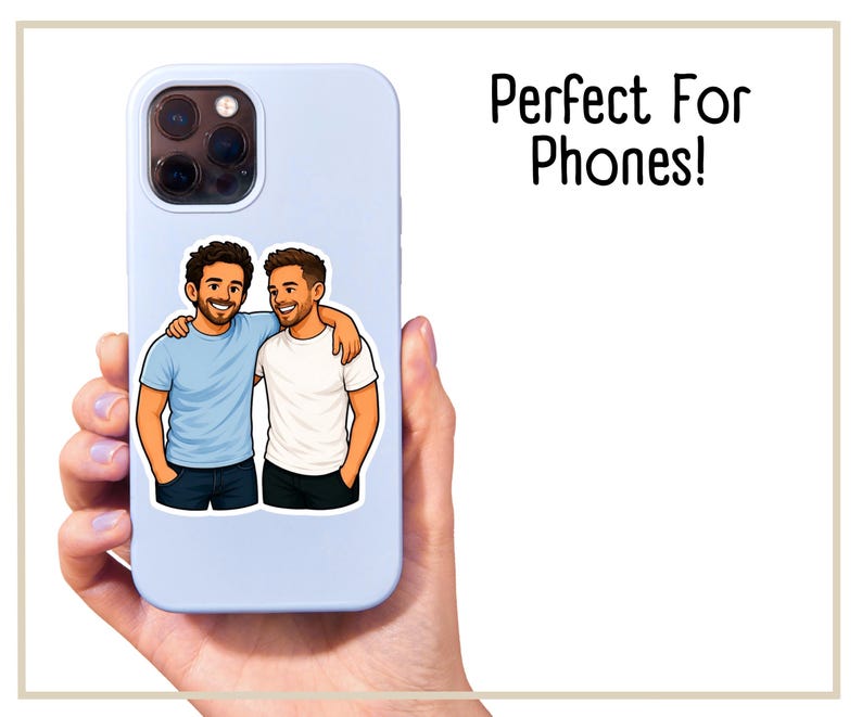 Custom Gay Couple Stickers For Phone