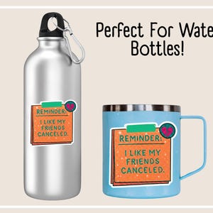 I Like My Friends Canceled Sticker For Water Bottle