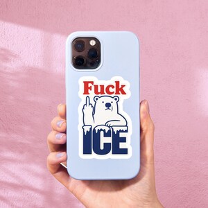 Fuck ICE Sticker For Back of Phone Case
