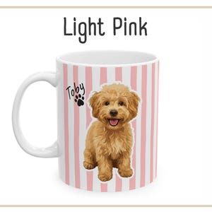 Custom Dog Mug in Pink