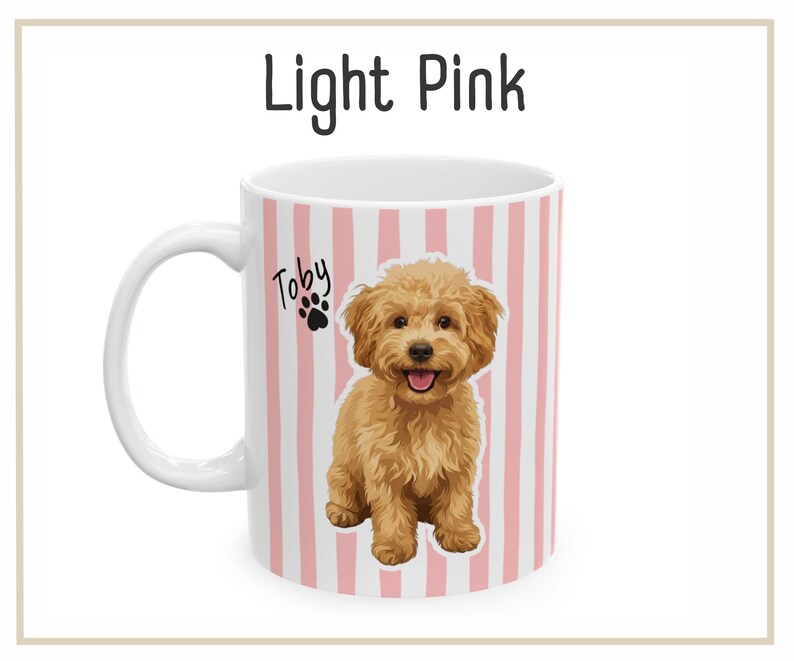 Custom Dog Mug in Pink