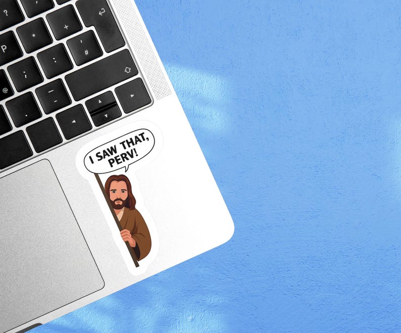 Funny Jesus Sticker For Laptop