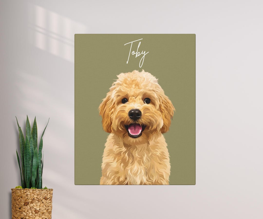 Custom Dog Canvas Portrait