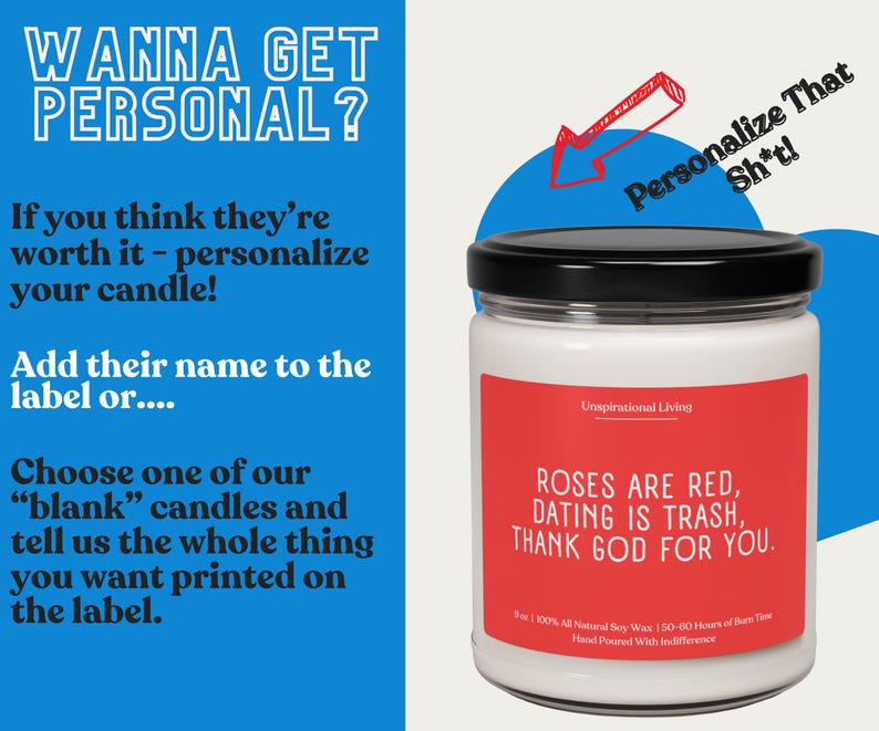 personalize your candle