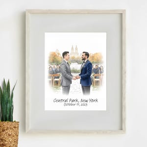 Personalized Gay Wedding Painting