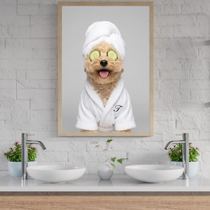 Custom Pet Portrait For Bathroom Sink