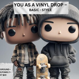 Custom Funko Style Portrait – Personalized Cartoon Figure of You or Your Pet – Digital Download – Cute Gift – Pop Style Art