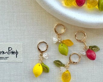 Handmade Summer Earrings | 14k Gold Plated Hoop Earrings  | Vacation Jewellery | Gift