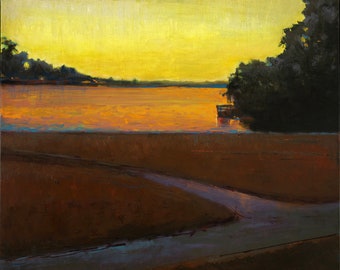 Lovely place, lovely time 30x30" Oil Acrylic